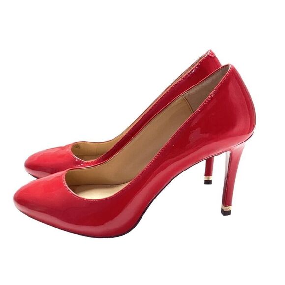 Michael Michael Kors Ashby Women 9 M Patent Leather Flex Pumps Shoes Red - Picture 6 of 7